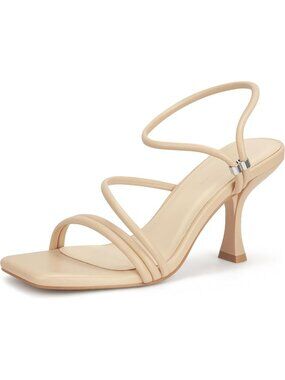 〽️Women's Nude Elegant Strappy Kitten Heel Square Toe Ankle Strap Wedding Sandal
